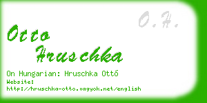 otto hruschka business card